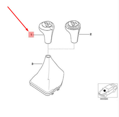 BMW Z8 E52 Schaltknauf Leder 25117504351 7504351