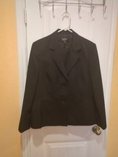 Black Kasper Separates Three-button Blazer & Pencil Skirt Women's Size 16,