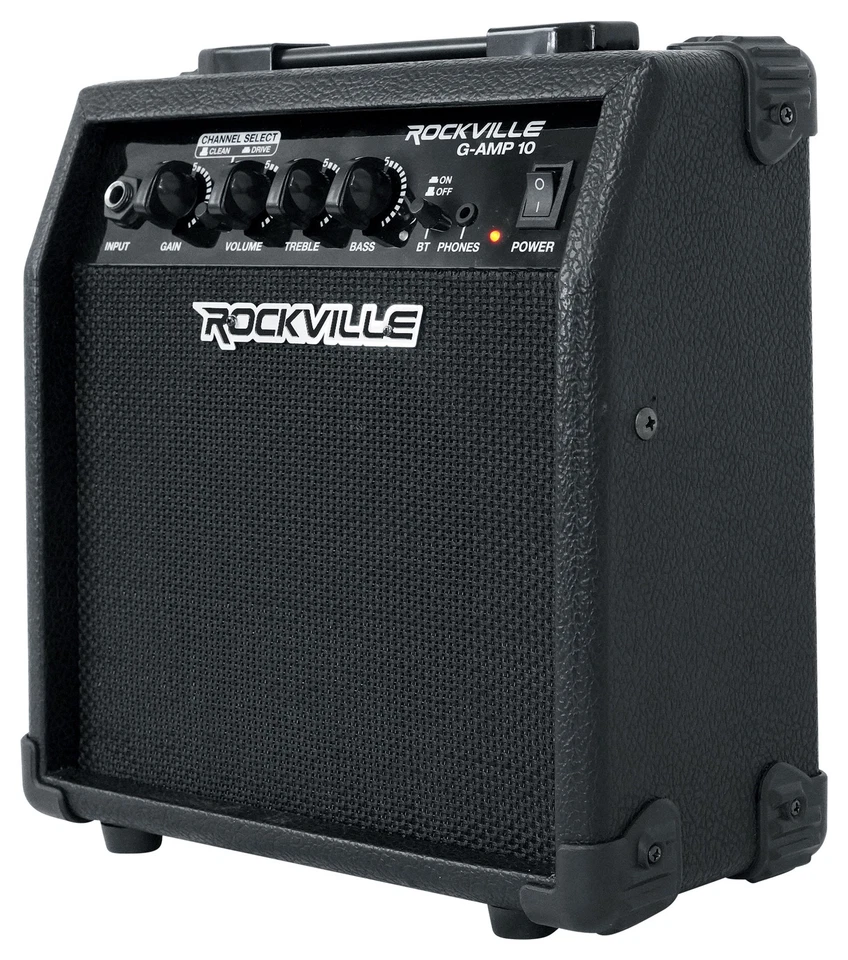 Rockville G-AMP 10 Watt Guitar Amplifier Amp With Bluetooth + Clean/Distortion - Image 2 of 4