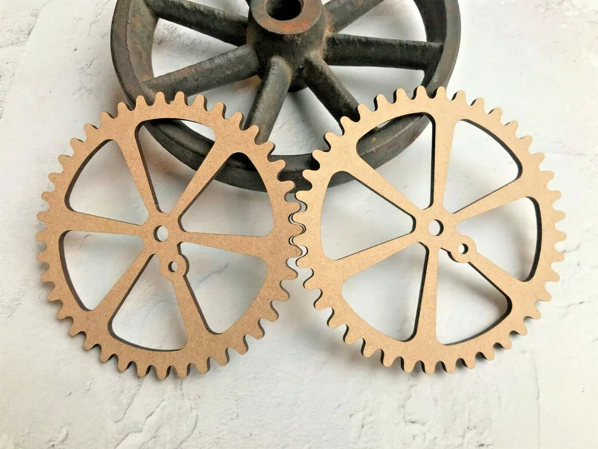  12pc. Set of Wooden Gears - Cool Industrial