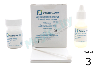 #ad New Prime Dent Permanent Glass Ionomer Dental Luting Cement #010 020 Set Of 3 $48.90