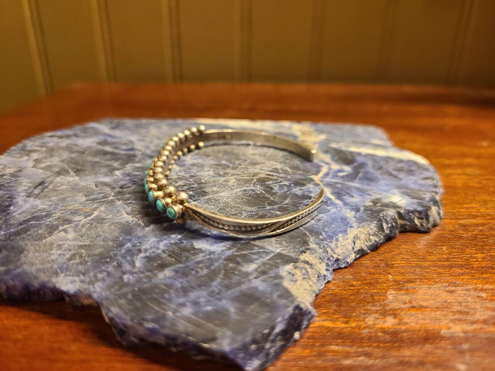 Navajo Zuni Snake Eye Sterling Silver Cuff Bracel… - image 4