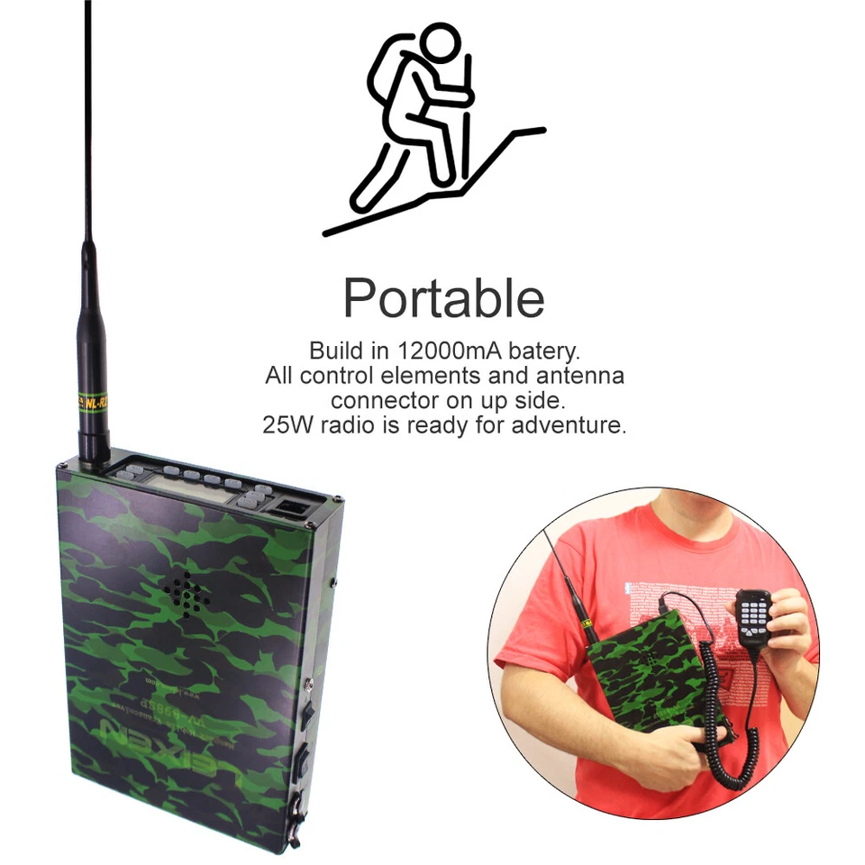 LEIXEN VV-898SP 25W VHF/UHF Tragbares Dualband Auto Mobiles Radio 12000Ah Akku - Bild 3 von 4