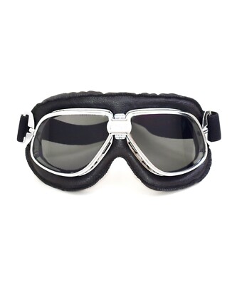 CRG Vintage Bike Aviator Pilot Style Motorcycle Cruiser Scooter Goggles T11STB
