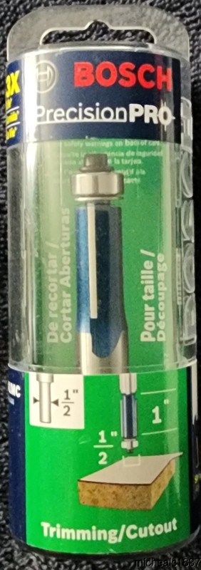 Bosch 1/2-in Carbide-Tipped 2-Flute Flush Trimming/Cutout Router Bit 85441MC NEW