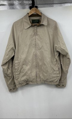 Weatherproof Full Zip Lightweight Jacket Men's Medium Beige Casual