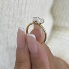 1.2ct Pear & Marquise Anniversary Ring Yellow Gold 14K Labcreated Diamond F/VS — photo 2