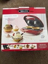 Bella Doppel Waffeleisen mit Antihaft-Kochplatten Brandneu im Karton