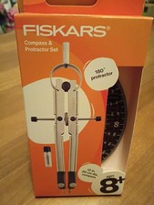 Fiskars Metal Protractor & Compass Set, Gray,...