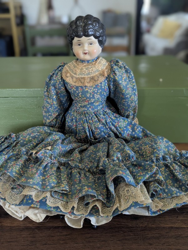 Antique Victorian German China Doll 17”  Berradette 1860