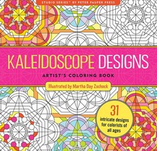 Kaleidoscope Designs Adult Coloring Book 31 stress-relieving designs Stud...