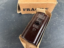 Vintage  Light Switch, Single-Pole ON/OFF Bakelite/Porcelain NOS