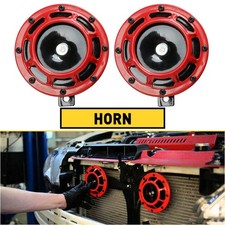 For Honda Civic Accord Odyssey Cr-v 12v Grill Mount Compact Super Loud Red Horn