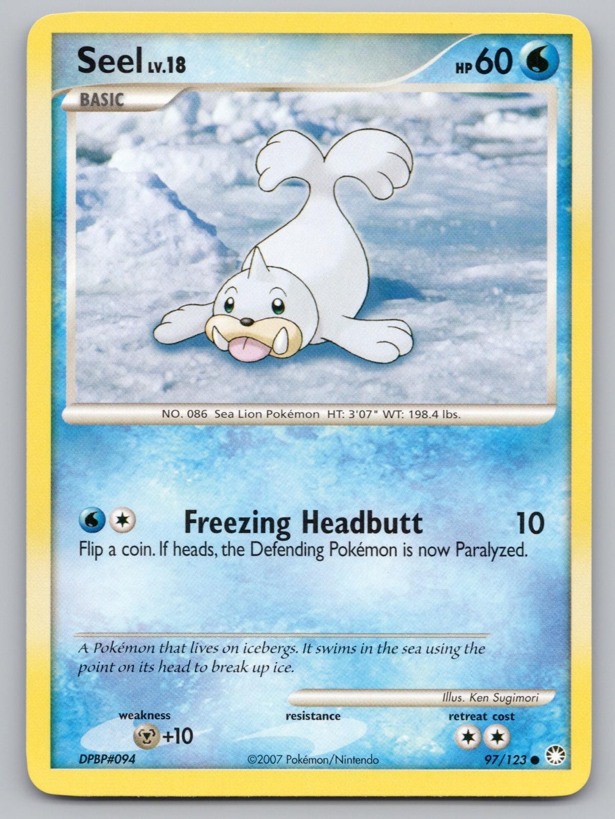 Seel 97/123 Common Mysterious Treasures Pokemon Lightly Played