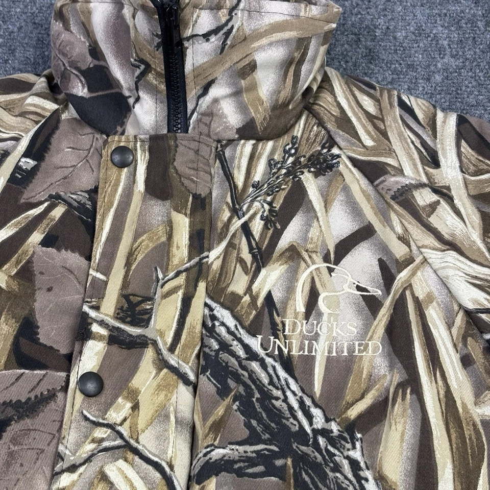 Abrigo de caza camuflado de aguas bravas al aire libre PATOS ILIMITADOS ventaja humedales L EE. UU. Foto 4 de 4