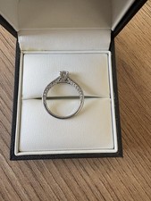 Platinum Diamond Solitaire Engagement Ring  0.75ct Size O