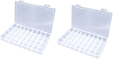 2PCS 36 Grids Large Plastic Organizer Box with Dividers, Compartment Organizer B