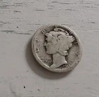 1918-P Mercury Dime - 90% Silver - Free Shipping!
