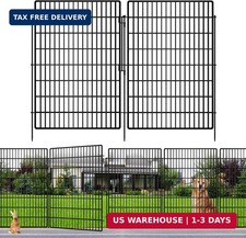 10 Panels Garden Fencing Animal Barrier with Lock, 40 in H X 24 ft L Dog Fence