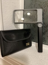 Bausch Lomb Sight Savers Folding Lighted Magnifier with Case Works great A