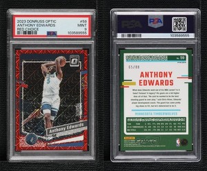 2023-24 Panini Donruss Optic Choice Red Prizm /88 Anthony Edwards #59 PSA 9 MINT