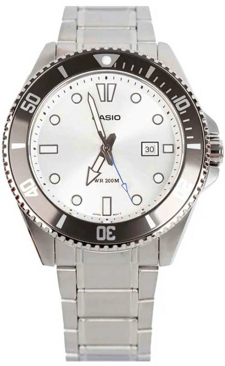 Casio MDV-107D-7AVDF Men's Analog Dive Watch - White Dial