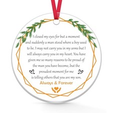 Son Gifts from Mom and Dad Ornament to My Son Gifts Acrylic Hanging Ornament