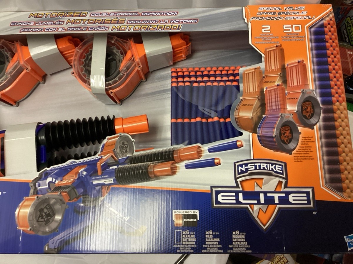 ナーフ　Rhino Fire Elite NERF N-strike Elite Blue Rhino Fire Blaster With 100 Darts for