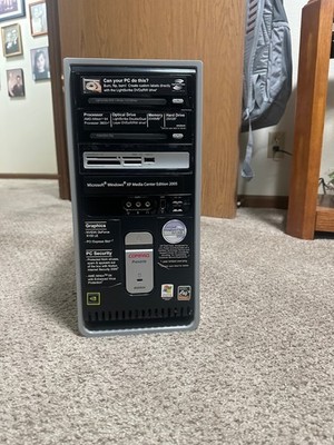 HP Monitor. Compaq CPU. Windows XP. has a 250 HDD.