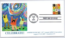 #4196 CELEBRATE! AMERICAN FIRST DAY COVER SOCIETY AFDCS AMERICOVER 2007 FDC