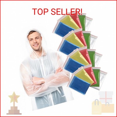 Trail maker Bulk Rain Ponchos for Adults 10 Pack Disposable Wholesale Rain Coats