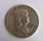 1957 Franklin Half Dollar VF/VF+ 90% Silver U.S. coin