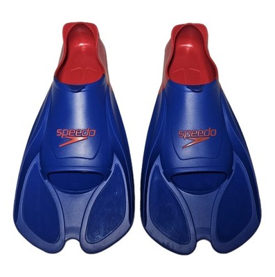 Speedo Biofuse Short Blade Training Swim Fins US Size 7-8 Uk Size 6-7 Blue/Red