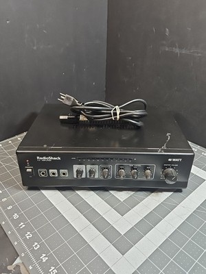 Radio Shack 32-2054 40 Watt P.A. Amplifier 120V GUC Public Address Control Black
