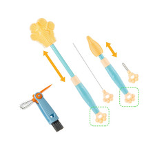 Adjustable Handle Length 10.5-13.8In Water Cup Cleaner Bottle Brush, Silicone Ba