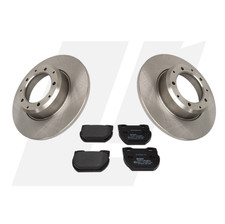 Defender 110 130 Td5 Puma Pair Rear Brake Discs & Pads 2001 LRC11064