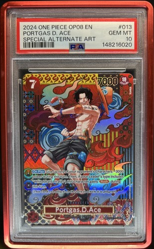 2024 One Piece Two Legends Portgas.D.Ace Special Card Alt Art #OP02-013 PSA 10