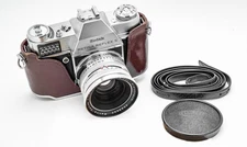 (17) KODAK Retina Reflex S 034 w/50/1.9, cap, ½ case, beautiful & functional