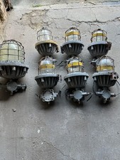 Alte Loftlampe Bunkerlampe Gitterlampe Industrie Lampe