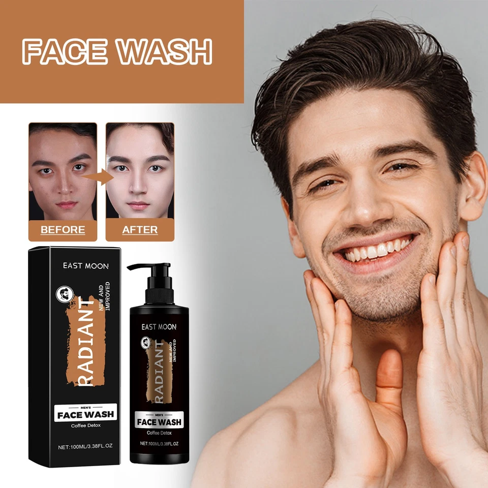 Limpador Facial Masculino 100ml Óleo Esfoliante Limpeza Profunda Controle Brilhante Hidrato - Imagem 2 de 4