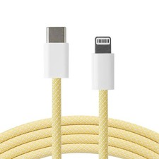 Apple USB-C to Lightning Cable Braided 1M Genuine OEM 661-14829 YELLOW Open-Box