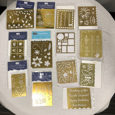 Stampin Up Lot of Classy Brass Stencil Butterflys Christmas Birthday Flowers