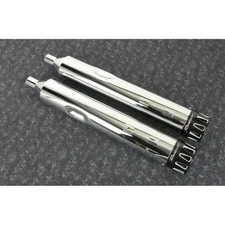 Rinehart Chrome 4.5" Motopro 45 Slip-On Mufflers - 500-0108-MERGE
