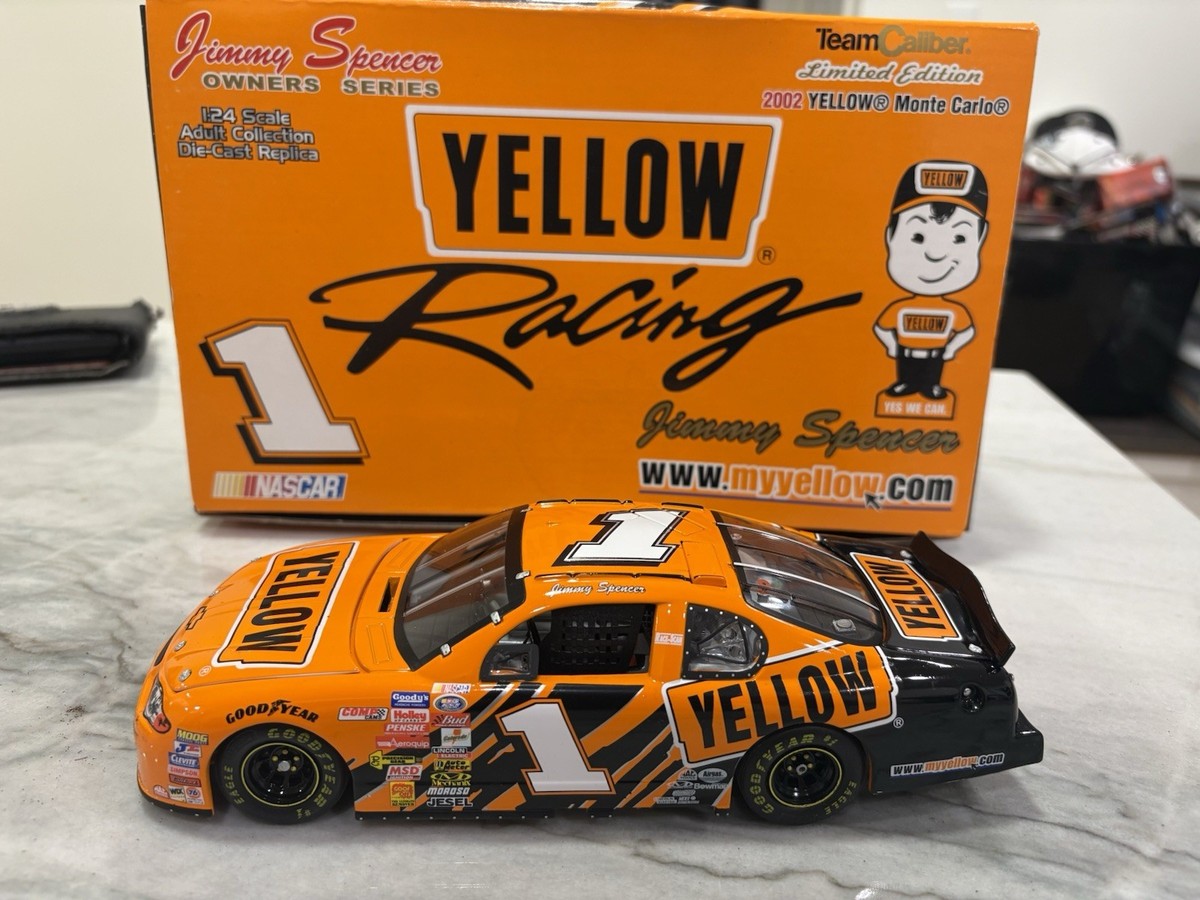 Jimmy Spencer 2002 Yellow Racing Nascar 1/24 Diecast Team Caliber #1 Owners 