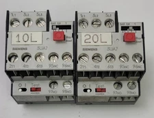 Lot of 2 Siemens 3UA7011-0J Overload Relay , 0.63-1 Amp 