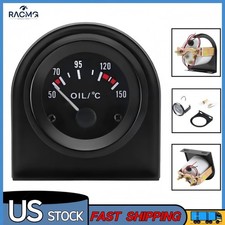 2 52mm Pointer White Led Car Oil Temperature Gauge With 18npt Sensor 50-150 2 52mm Pointer White Led Car Oil Temperature Gauge With 18npt Sensor 50-150