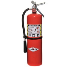 Amerex B456, 10lb ABC Dry Chemical Extinguisher, Aluminum Valve, Hanger