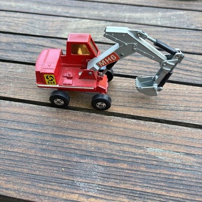 Matchbox Kingsize Hydraulic Excavator in rot,Vintage,Spielzeugbagger