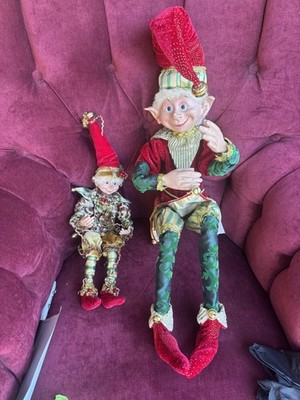 BRAND NWT ROBERT STANLEY ST.NICHOLAS TABLE CHRISTMAS ELF POSEABLE DOLL 30 
