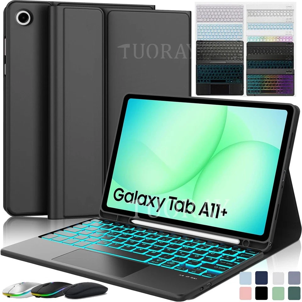Hülle mit Tastatur für Samsung Galaxy Tab A11+ A11 Plus 5G 11" X230 X235 X236 - Bild 1 von 4